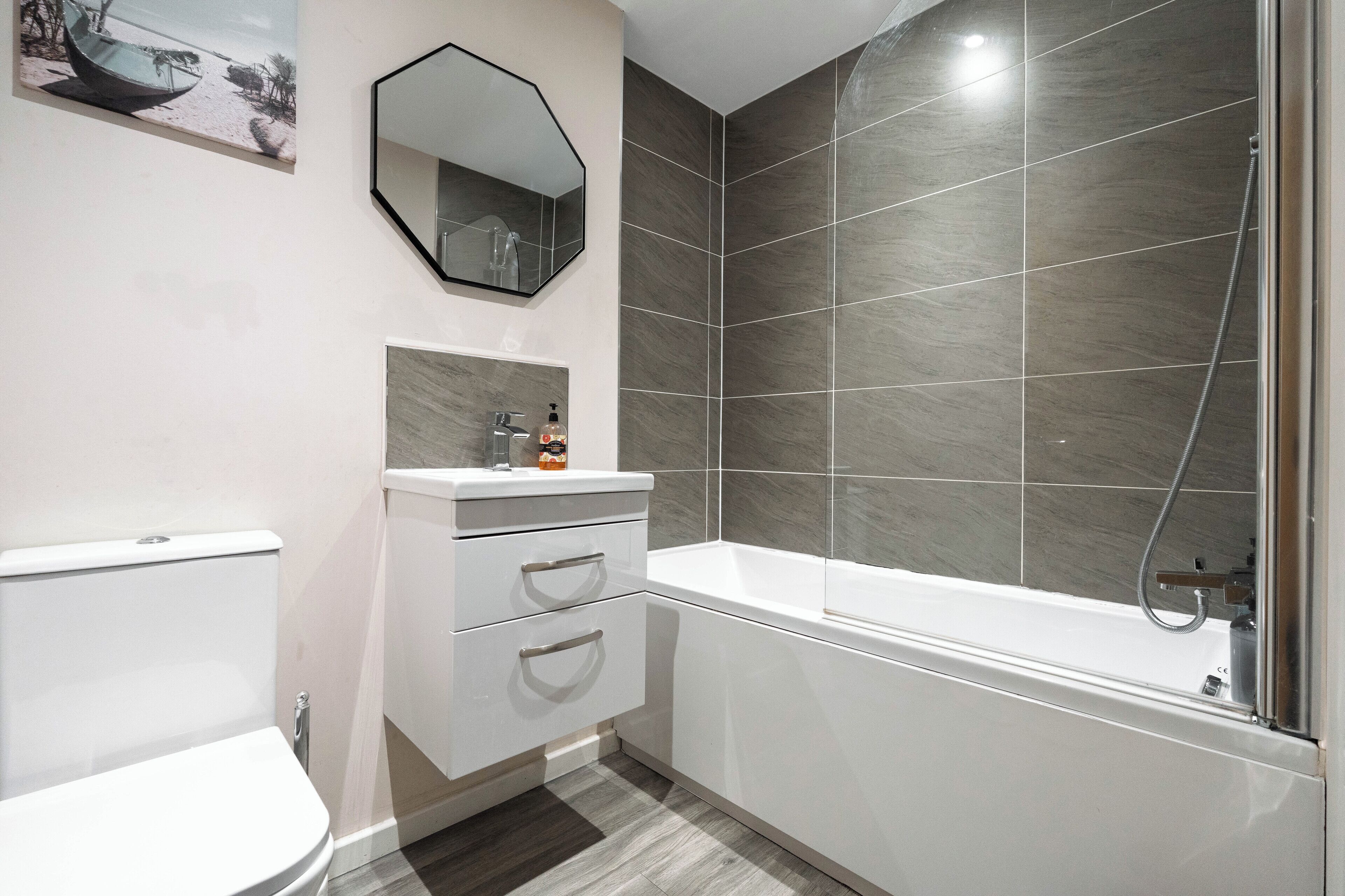 Towels, soap, toilet paper