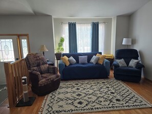 TV - Pet friendly 2 bedroom and full bathroom with soaker tub close to Westerner. (Red Deer)