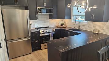 Microwave, oven, stovetop, dishwasher