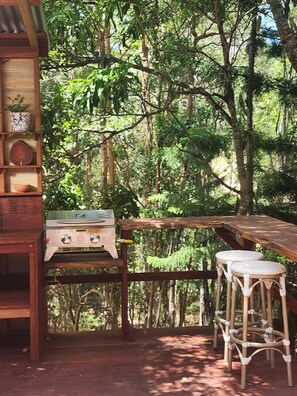 Outdoor dining - Solara Dome Off Grid Luxury and Stillness at Shanlyn Farm (Traveston)