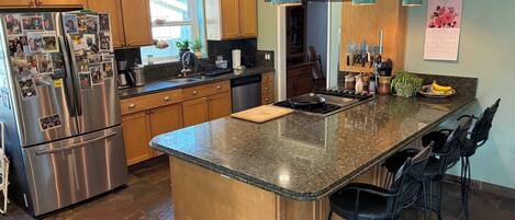 Microwave, oven, stovetop, dishwasher