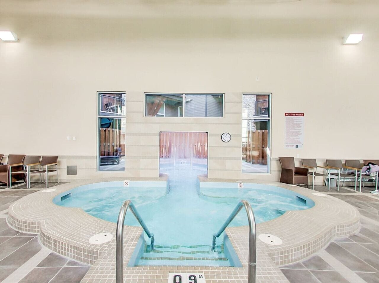 Indoor pool, a heated pool