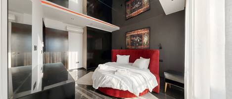 Appartement Deluxe, balcon, vue sur la ville | SystĂšme dâinsonorisation, accĂšs au Wi-Fi (inclus)