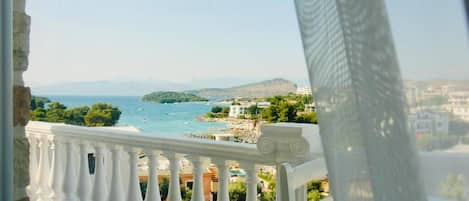 Superior Triple Room, Balcony, Sea View | Property grounds