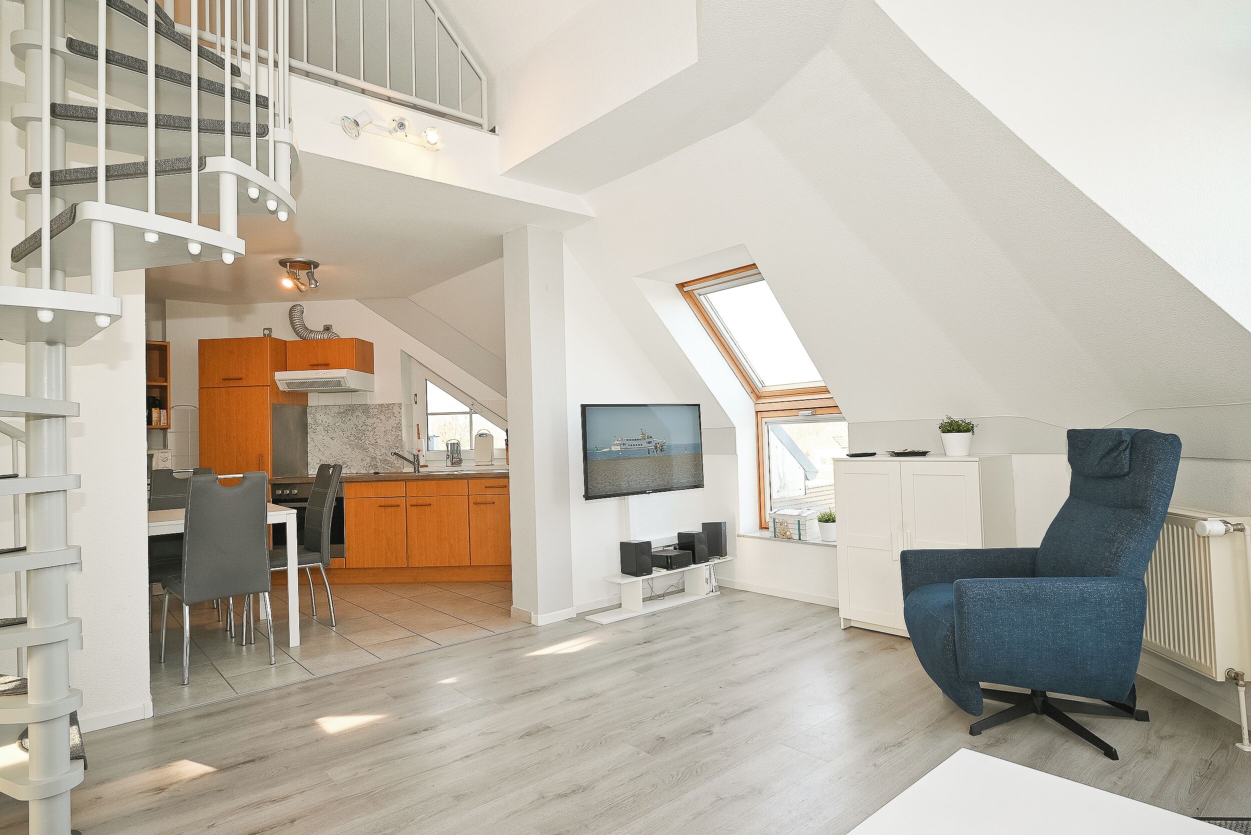 TV, DVD player, table tennis, books