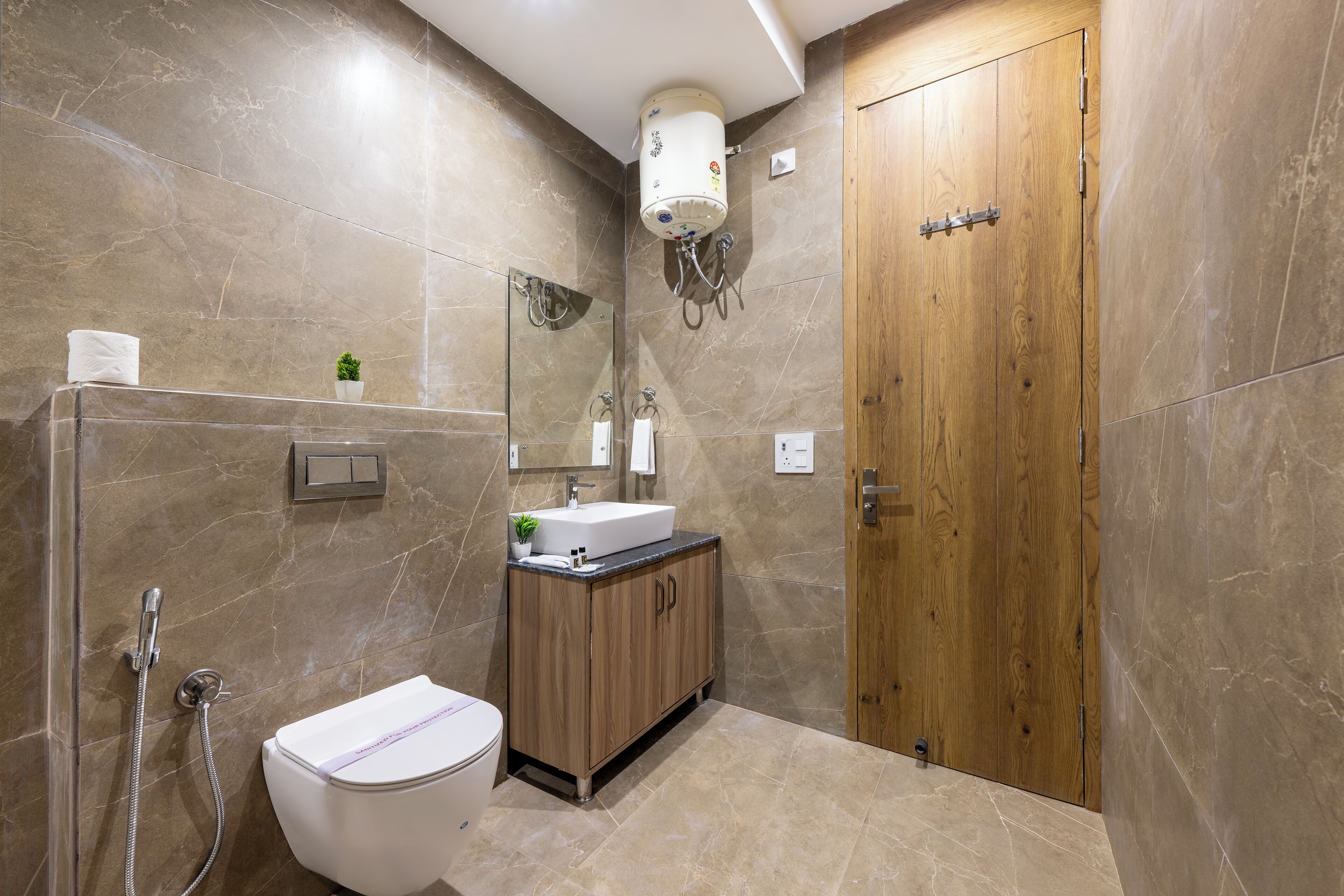 Superior Suite, Mountainside | Bathroom | Shower, towels, soap, toilet paper