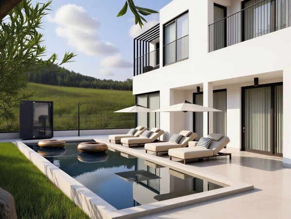 A heated pool