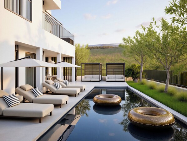 A heated pool