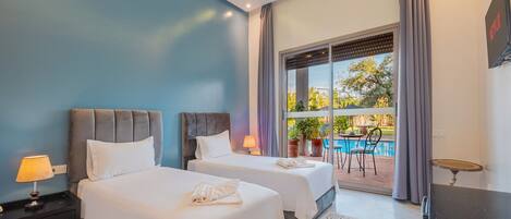 Coffres-forts dans les chambres, rideaux occultants