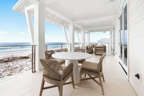 Outdoor dining - New Listing | Luxury Gulf-Front | Game Room Pool, Elevator (Pensacola Beach)