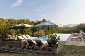 Pool - Tuscan hideaway for up to 12 guests, set above woodland streams and private pool (Cuccarello I)