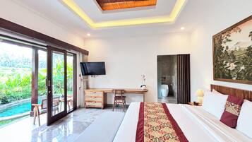 1 habitación, tabla de planchar con plancha, wifi y ropa de cama