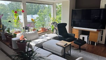 Apartment, 2 Bedrooms, Balcony, City View | Living room