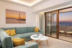 TV - Overview Chania - sea view sunset spacious comfort 6 guests (Chania)