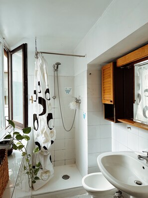 Secador de cabelo, toalhas de banho, sabonete, papel higiênico