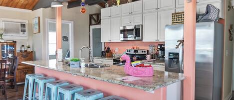 Microwave, oven, stovetop, dishwasher