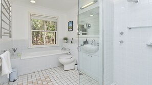 Shower, hair dryer