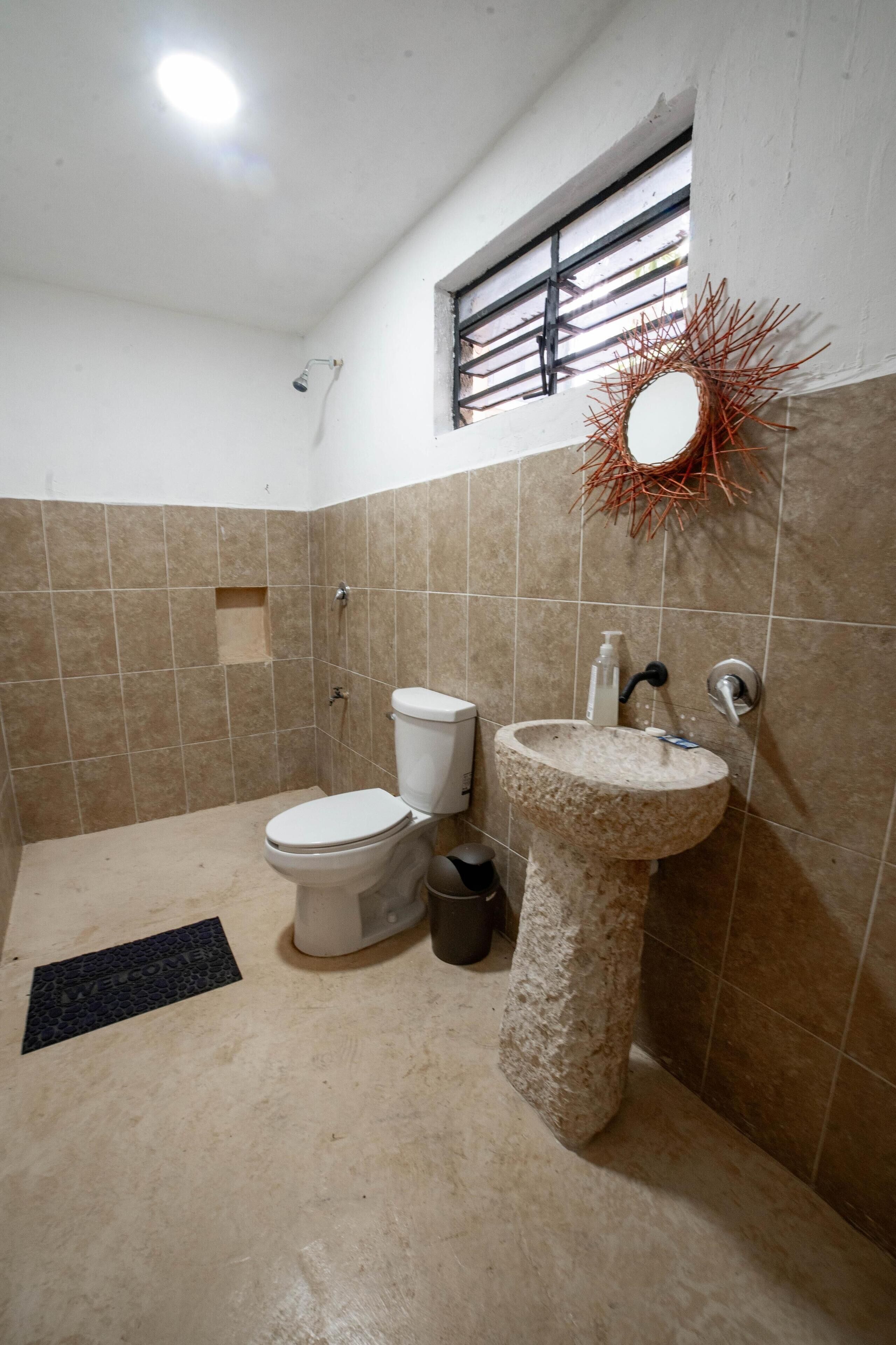 Towels, soap, toilet paper