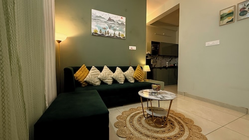 Cozy 1-bedroom apartment in charming Indore with AC