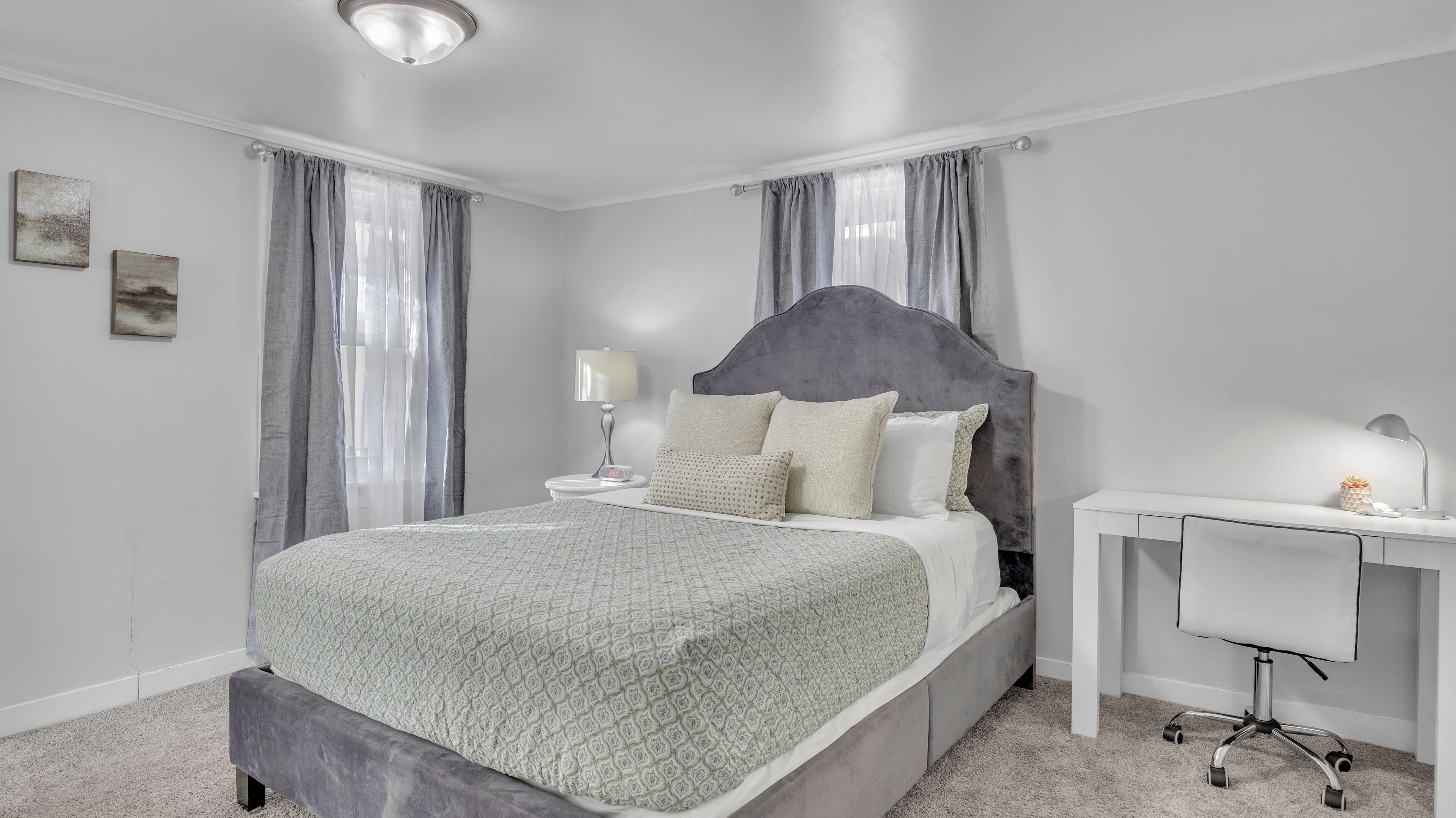 Desk, free WiFi, bed sheets