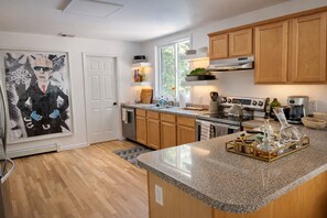 Microwave, stovetop, dishwasher