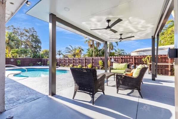 Outdoor pool, a heated pool