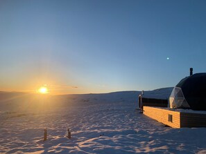 Property grounds - Serene dome cabin in the middle of the highlands, perfect for a peaceful getaway (Blaskogabyggd)