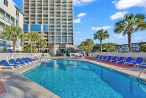 Indoor pool, outdoor pool - Seaside Serenity: 1BR/1BA condo with Stunning Ocean Views ! (Myrtle Beach)