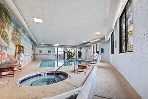 Indoor pool, outdoor pool - Seaside Serenity: 1BR/1BA condo with Stunning Ocean Views ! (Myrtle Beach)