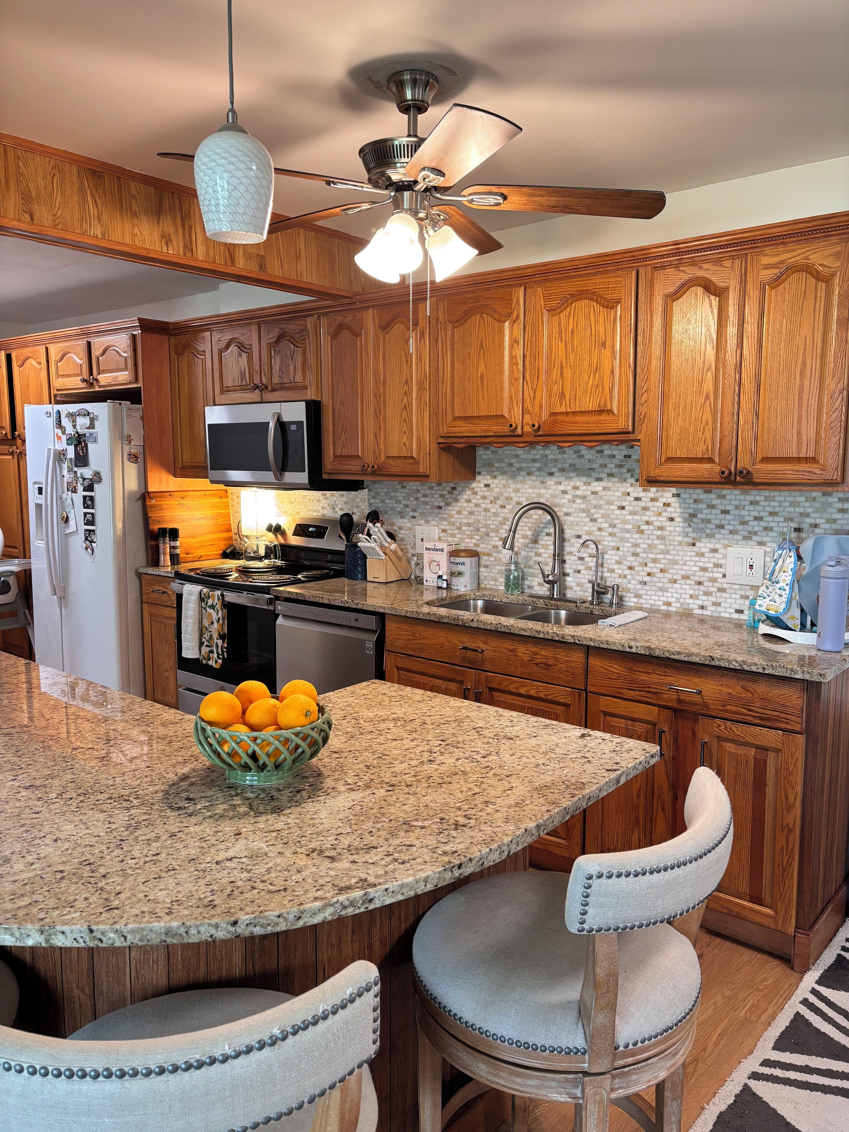 Microwave, oven, stovetop, dishwasher