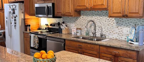 Microwave, oven, stovetop, dishwasher