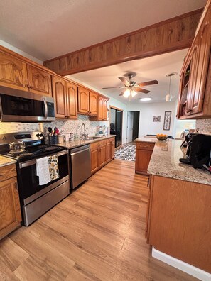Microwave, oven, stovetop, dishwasher