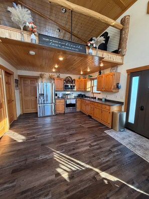 Microwave, oven, stovetop, toaster