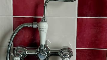Habitación doble Deluxe | Baño | Amenidades de baño gratuitas, secadora de cabello, toallas, jabón