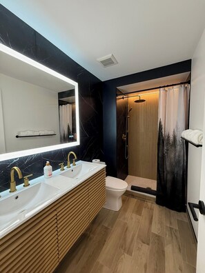 Dusche, Whirlpool, Haartrockner, Handtücher