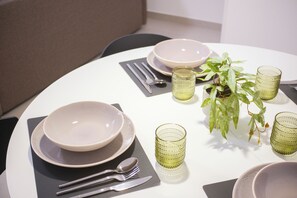 Dining - ARQO Comfort Apartment – One Bedroom with Living Room (Marcianise)