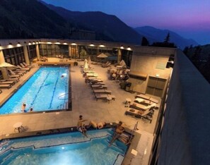 Outdoor pool, a heated pool - Spacious 3-bedroom condo in marvelous Snowbird Cliff Club  with pool & gym & spa (Sandy)
