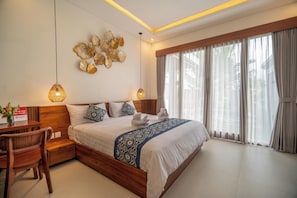 Family Villa, 2 Bedrooms, Private Pool | Desk, laptop workspace, free WiFi, bed sheets - Temuku Jati Private Villa (Ubud)