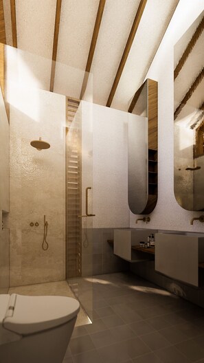 Shower, free toiletries, hair dryer, towels - Villa Meru (Seminyak)