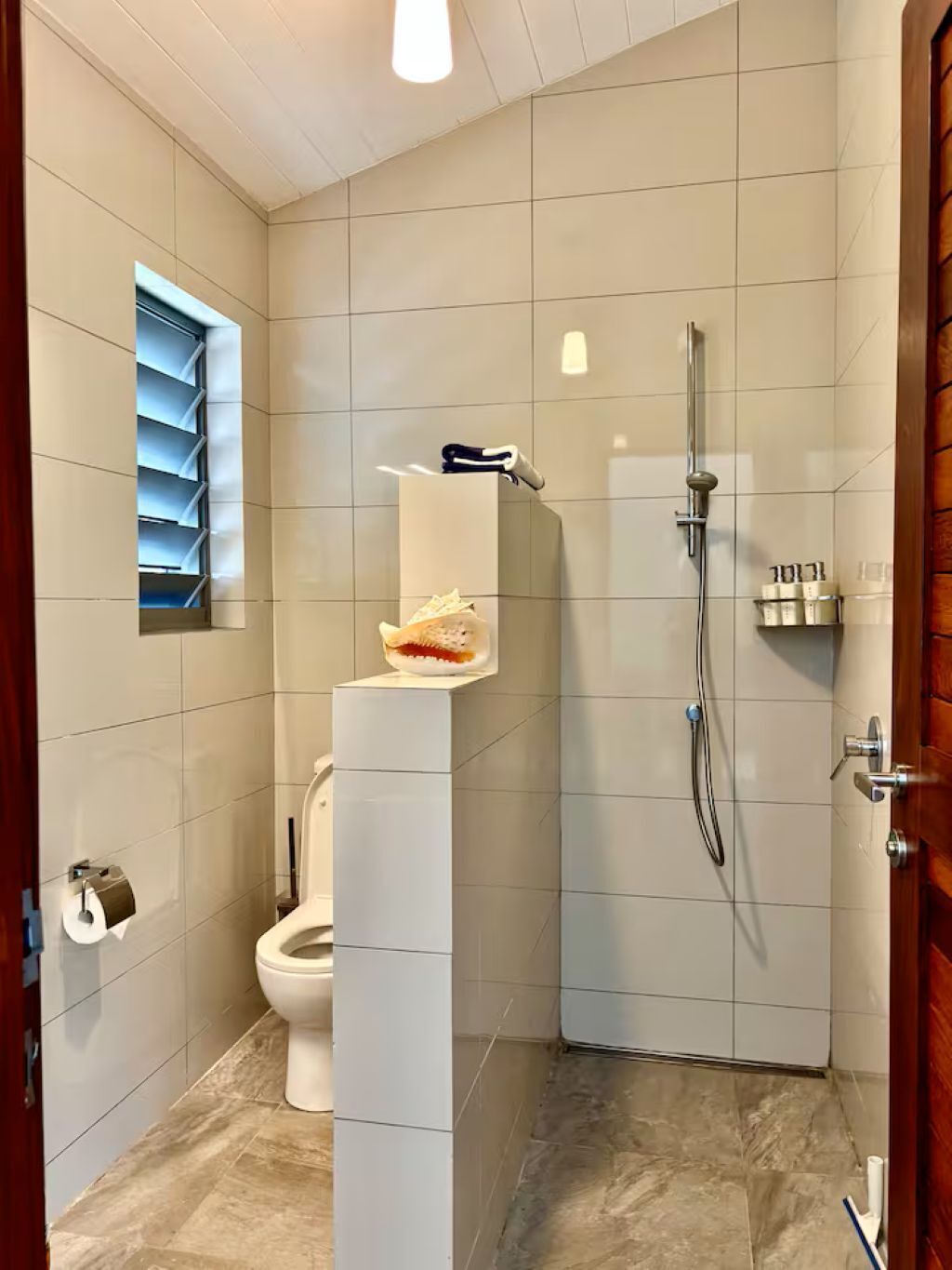 Towels, soap, shampoo, toilet paper