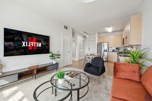 Living area - Coastal Chic 1BR in MDR | Resort Pool, Gym & Parking (Marina del Rey)