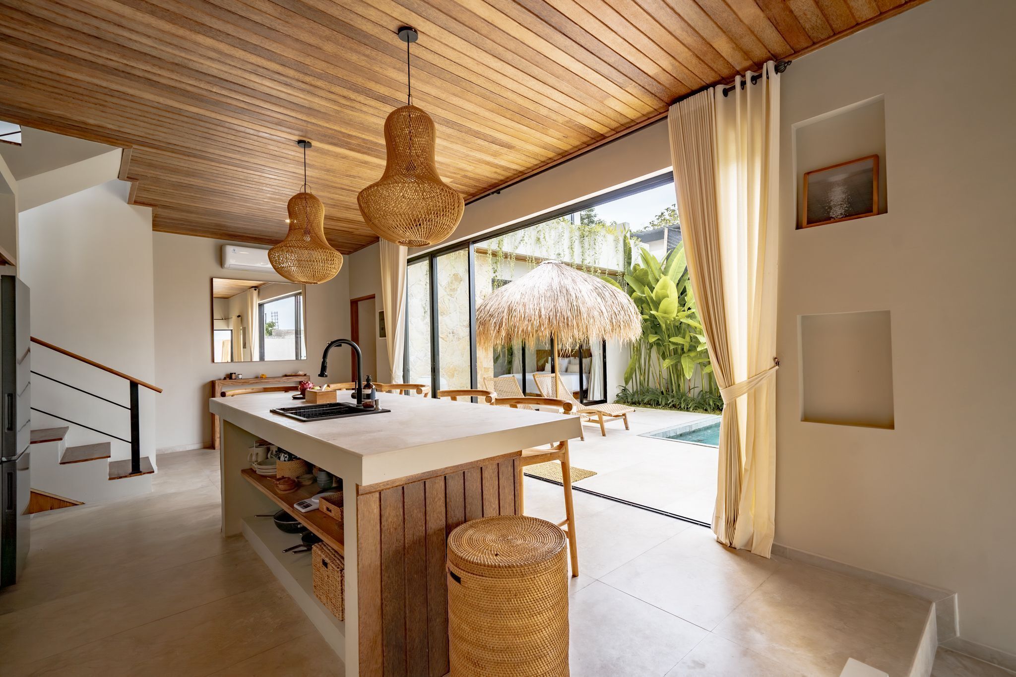 Deluxe Villa, 2 Bedrooms, Patio, Pool View | Private kitchen | Fridge, microwave, stovetop, coffee/tea maker