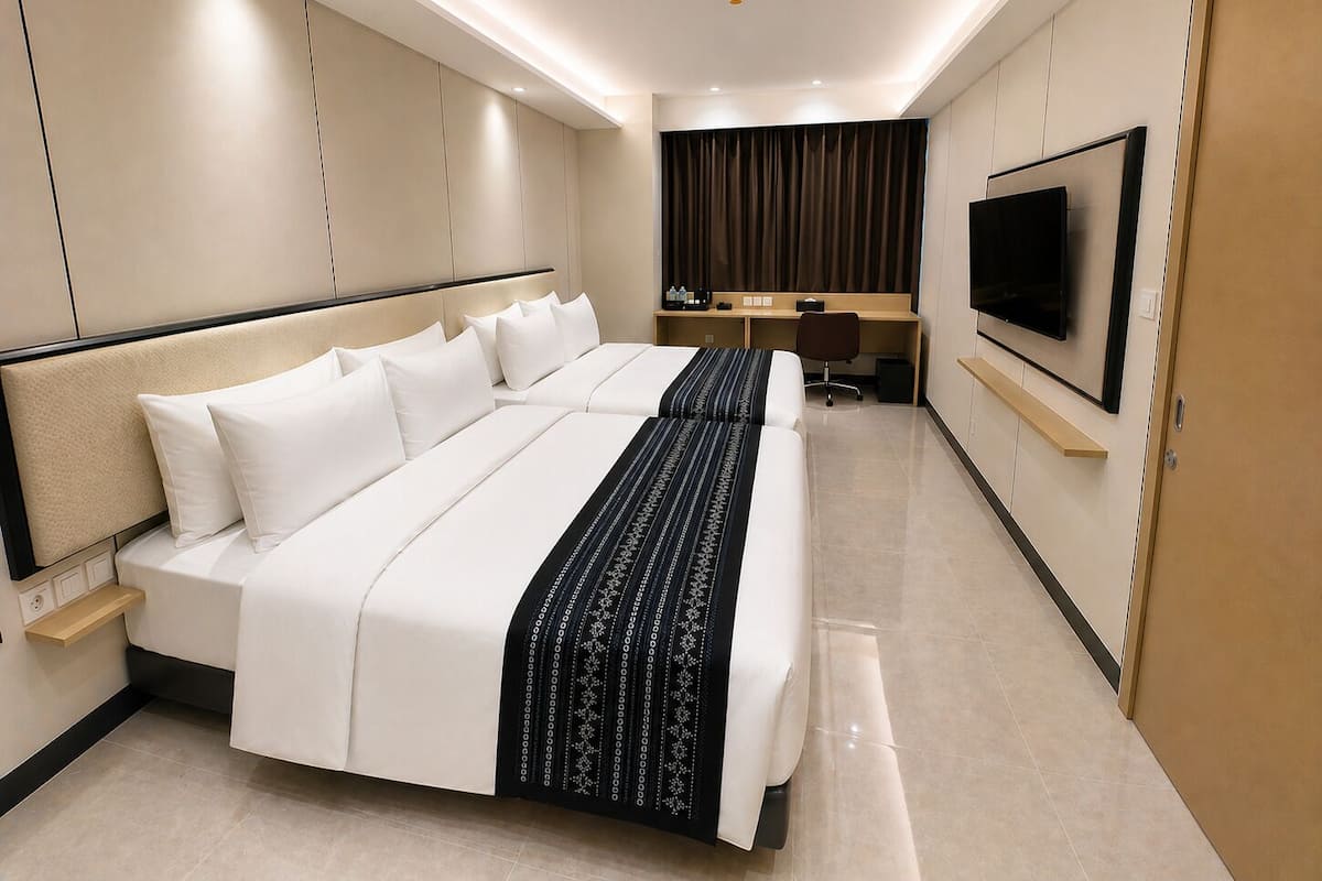 Family Room | Minibar, in-room safe, laptop workspace, blackout drapes