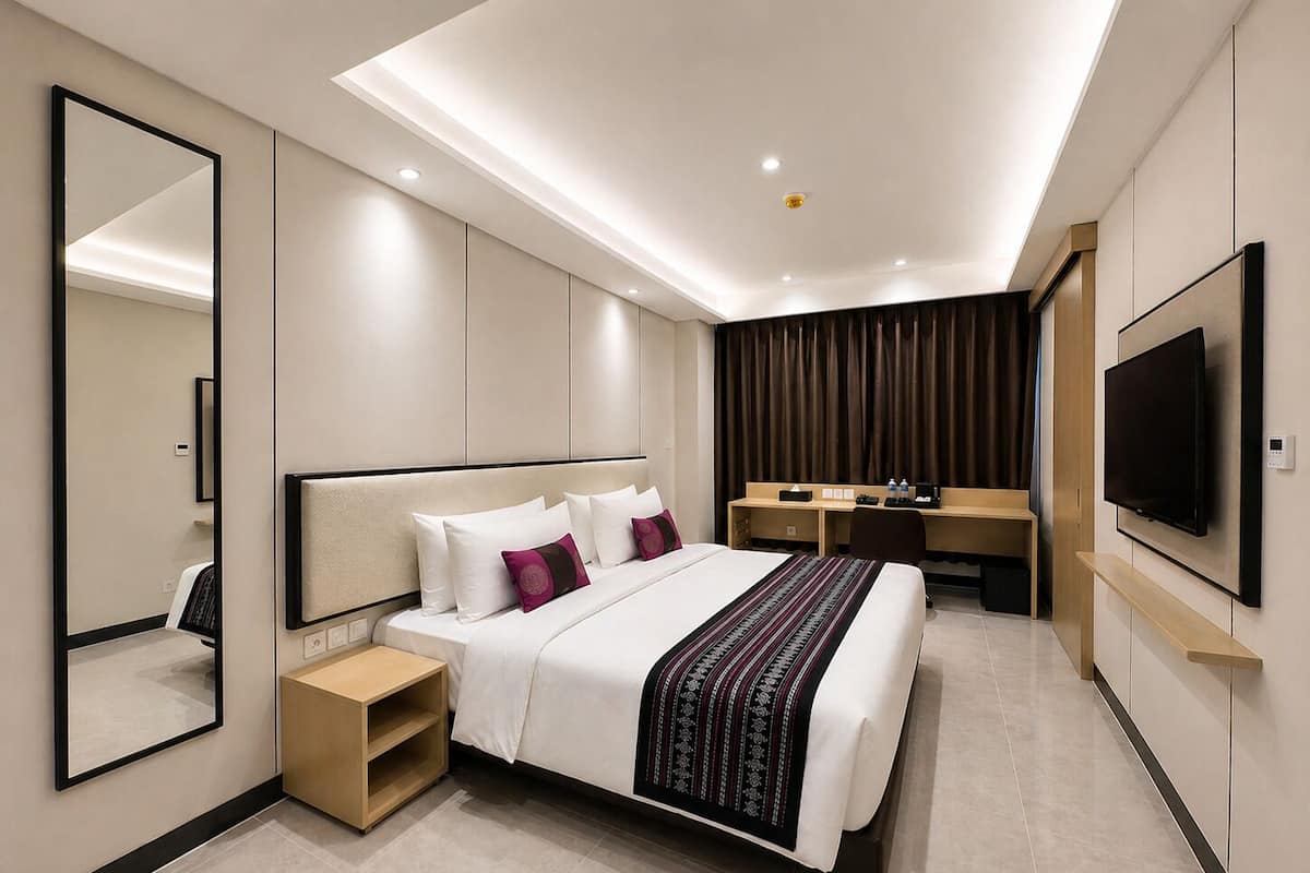 Premium Room | Minibar, in-room safe, laptop workspace, blackout drapes
