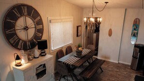 Cabin, 3 Bedrooms, Accessible, Balcony | Dining room - Spacious 4-season Cabin With Lakefront Views in Silver Sands (Silver Sands)