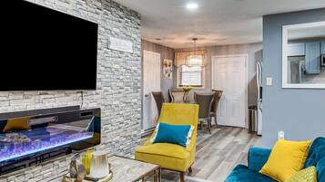 TV connectée, cheminée