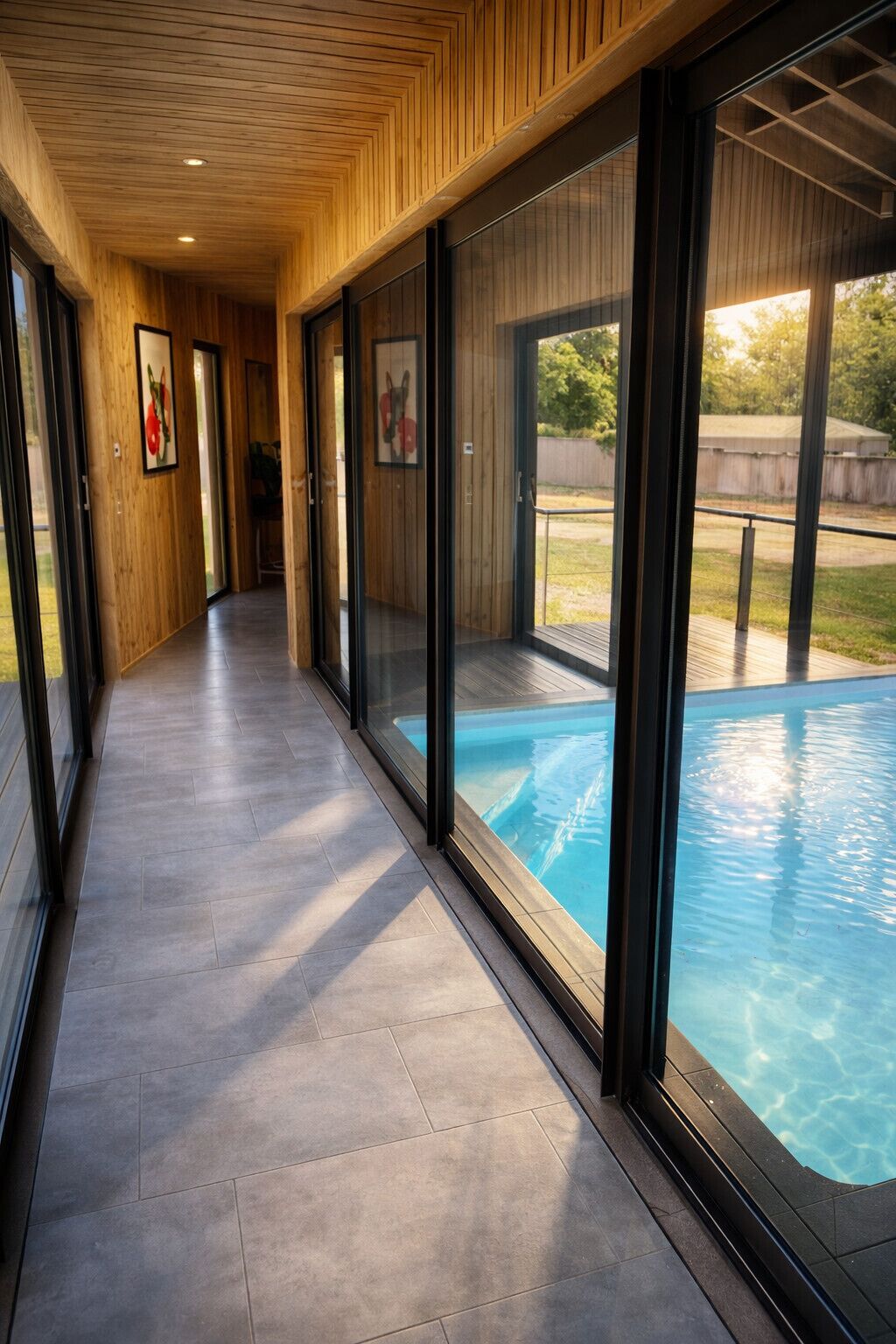 A heated pool
