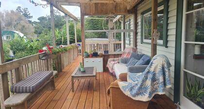 Relax on the deck in Ngunguru.