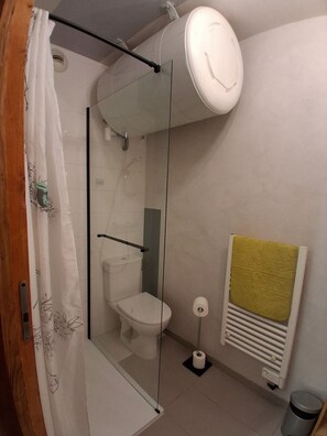 Hair dryer, soap, toilet paper