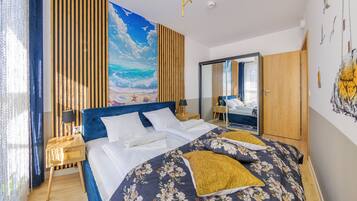 Apartament (208) | Individuell dekoriert, individuell eingerichtet, Bügeleisen/Bügelbrett